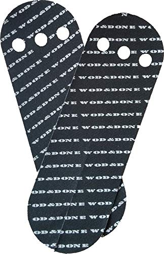 WOD&DONE Custom Hand Protection Athletic Tape Grips for Pullups, Functional Fitness, Gymnastics - color: Black, size: 10pairs