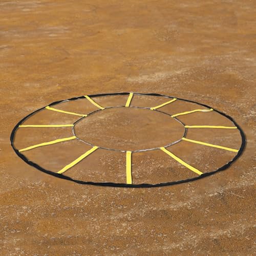 LICAEVEY Agility Trainer, 12 Rungs Circle Speed and Agility Ladder Reaction Training Equipment for High Intensity Reactive Footwork Drills and Skills