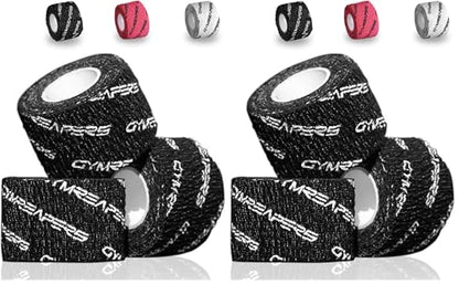 Gymreapers Weightlifting Adhesive Thumb Tape, Stretchy Athletic Tape Grip & Protection for Olympic Lifting, Cross Training, Powerlifting, Hookgrip - color: Black, size: 3 Rolls (Pack of 2)