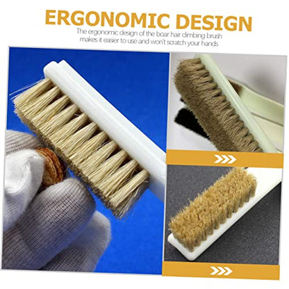 DECHOUS Bouldering Brush Set 2pcs Stone Cleaning Brush for Indoor Rock Climbing Ergonomic Handle for Chalk Cleaning