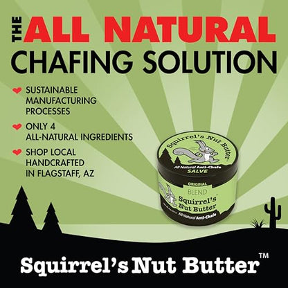 Squirrel's Nut Butter Anti Chafe Tub | All Natural Chafe Prevention & Skin Care for Athletes, Runners & Adventurers | Thighs, Arms, Pack Straps & More | 2.0 oz - size: 2 Ounce (Pack of 1)