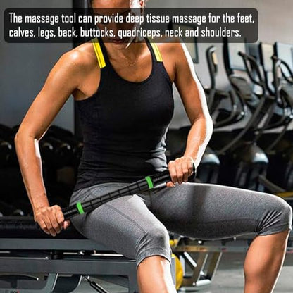 iGreely Premium Muscle Roller the Ultimate Massage Roller Stick 17 Inches Recommended By Physical Therapists Promotes Recovery Fast Relief for Cramps Soreness Tight Muscles Black - color: Black