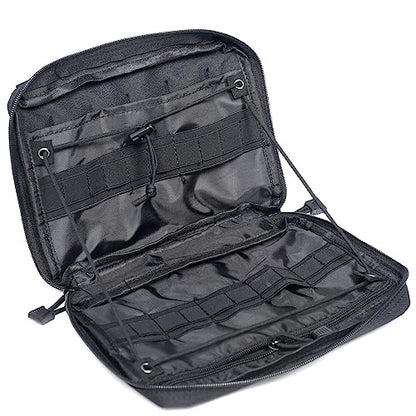 Azarxis Equipment Multi-Purpose Tactical EDC Admin MOLLE Pouch Utility Tools Bag Organizer Military Waist Belt Modular Attachment - color: #03 - Black