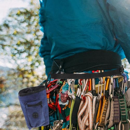 Zerodeko Rock Climbing Chalk Bag with Drawstring Closure Large Outdoor Bouldering Chalk Holder Waist Pouch for Indoor Gym Sturdy Non-Slip for Climbing Gear