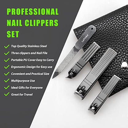 Heavy Duty Podiatrist Toenail Clippers for Thick and Ingrown Nails, Toe Nail Clippers Sets for Men Women Seniors, Stainless Steel 4PCS - size: 4 Piece Set