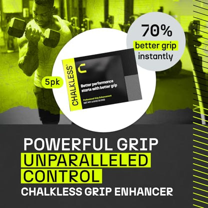 Chalkless Grip Enhancer - Premium Liquid Chalk Alternative & Less Mess Hand Chalk for Weightlifting, Powerlifting, Yoga, Gaming, Climbing, and More, Non-Toxic Long-Lasting & Reliable - style: 0.3 Gram (5 Pack)