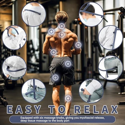 Blue Manual Massager Hook,Muscle Relax Point Tool Therapeutic,Muscle | Release Tool Release Shoulders,Neck, Upper and Lower Back Pain Manually Physical Therapy Myofascial Release Deep Pain Relief