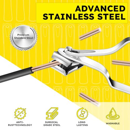 Nail Clippers for Seniors, 360 Degree Rotary Fingernail and Toenail Clippers with Long Handle Ultra Sharp Sturdy Stainless Steel Heavy Duty Large Toe Nail Clippers for Thick Nails - size: 360 Degree Rotary
