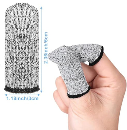 40 Pack Fishing Finger Sleeves Cut Resistant Finger Cots - 2.36" (6cm) Breathable Knitted Finger Guards for Fishing, Outdoor Work, Gardening, Archery