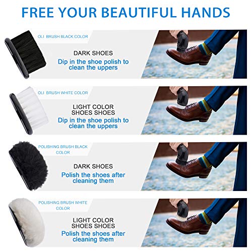 Electric Shoe Shine Kit, Electric Shoe Polisher Brush Shoe Shiner Dust Cleaner Portable Leather Care Kit for Shoes