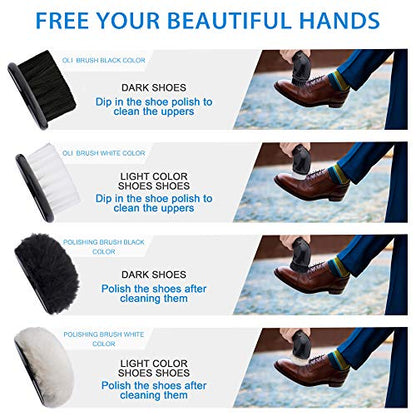 Electric Shoe Shine Kit, Electric Shoe Polisher Brush Shoe Shiner Dust Cleaner Portable Leather Care Kit for Shoes