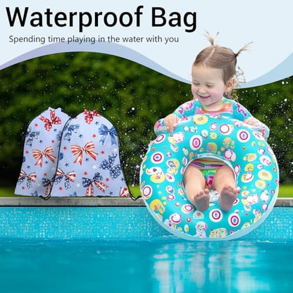Gymnastics Grip Bag Lightweight Small Drawstring Grip Bags for Gymnasts - color: Bowknot Stars-blue