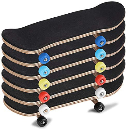 HURRISE Wooden Finger Skateboard, Maple and Alloy Fingerboard with Box, Light Blue, Stress Relief Kids Gift - color: Light Blue