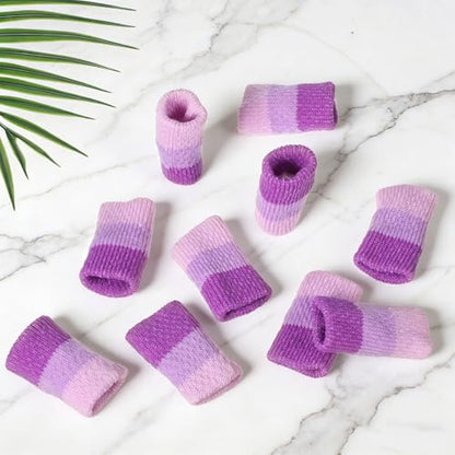 30PCS Crochet Finger Guard, Compression Crochet Finger Sleeves, Elastic Knitting Finger Protector, Breathable Protectors Thumb Splint Brace for Writing, Arthritis Pain Relief, Basketball Sport