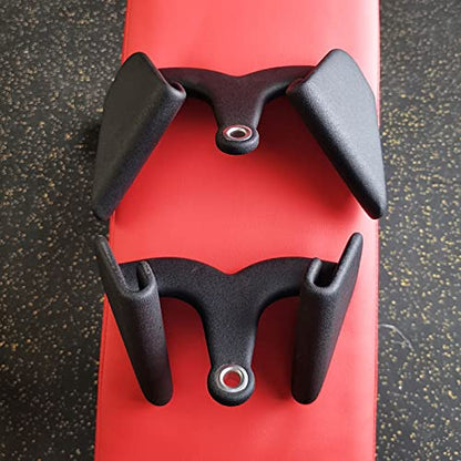BLUSLM LAT Pull Down Bar for Cable Machine, LAT Pulldown Attachments T-bar V-bar Cable Attachment for Gym, Back Tricep Strength Training Handle - size: 3Pcs