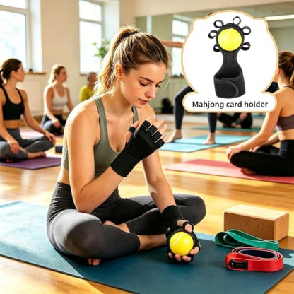 Hand Exercise Balls Finger Muscle Trainer Tool | Finger Exercise Tool for Weightlifting Office Rock Climbing Home Fitness Gym Outdoor Workout - color: Yellow