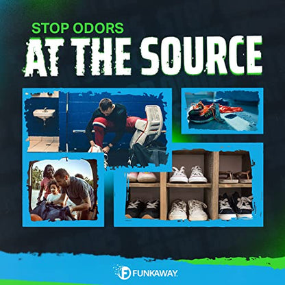 FunkAway Travel Size Shoe Deodorizer Spray (3.4 oz - 3 Pack) Odor Eliminator for Shoes, Gym Bags, Clothes and Gear, On-the-Go Odor Neutralizer that Attacks Funk at the Source - size: 3.4 Ounce (Pack of 3), style: Travel Size