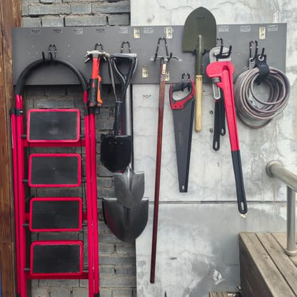 3-H Super Heavy Duty Garage Wall Hooks 18 Pack, One-Piece Construction Garage Wall Hooks, Garage Hanger & Organizer Wall Mount for Ladders, Bikes, Chairs, WeedEaters, Shovels, Garden Tools (Black) | Upgraded Patented One-Piece Stamped Garage Storage Hooks