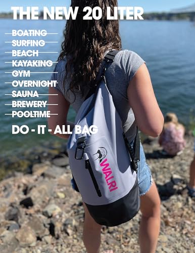 WALRI 20L Waterproof day pack for Sports, Surf, Turf and Dirt (Grey) - color: Grey