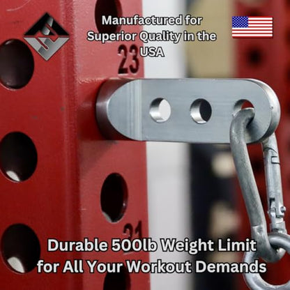 F&F STEEL Adjustable Fitness Rack Pulley Pin - Fits 2" & 3" Racks with 5/8" or 1" Hole Size - Heavy-Duty, Gym Equipment for Home Workouts, Strength Training, and Muscle Building - Compact Design