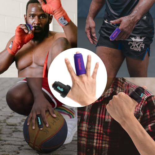 2PCS Finger Sleeves Gel Ice Pack, Lasting Cold Compress Freeze Sleeve, Reusable Finger Brace Ice Packs for Injuries, Arthritis, Tendonitis, Gout, Sprains, Middle Protectors(Purple) - color: Purple