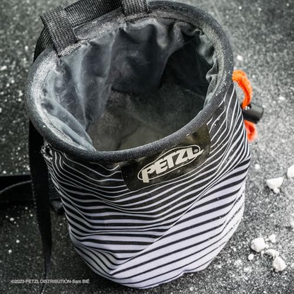 Petzl BANDI Round Chalk Bag (Eco-Design) - color: Chalk Stripes