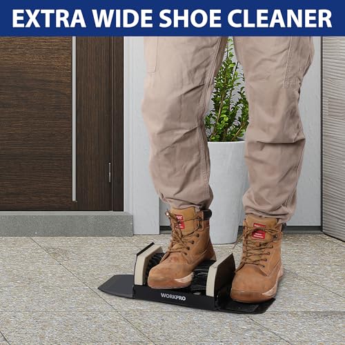 WORKPRO Extra Wide Boot Brush Scraper, Shoe Cleaner Brush, Boot Scrubber, Heavy Duty Boot Cleaning Brush Outdoor - style: extra wide