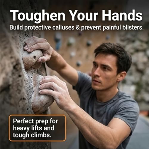 Callus Ball for Hand - Hand Grip Strengthener, Porous Moon Grip Ball Callus Rock Portable Rock-Solid Hands Trainer Anti-Sweat Skin Conditioning Tool for Deadlifts Bouldering