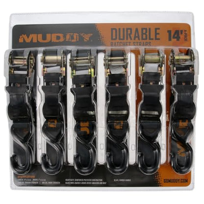 Muddy Durable Ratchet Straps 14' 6PK