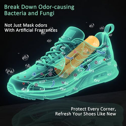 Shoe Deodorizer Rechargeable Ozone Tech Eliminates Odors in All Footwear, Auto Shut-Off Durable Freshener - color: Yellow
