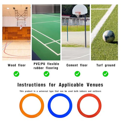 Colorful Anti Slip Safety Agile Ring Speed Ring 3 PCs Speed and Agility Training Equipment Basketball Training Equipment Sports Agility Training Skill Improvement Equipment - color: Mixed 2
