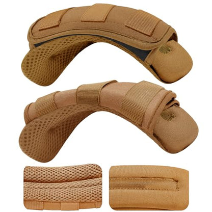 ZINZ 2-Pack Universal Wide Shoulder Pad with Ultra Thick Cushion for Bag Luggage Backpack Bag Crossbody - color: Khaki