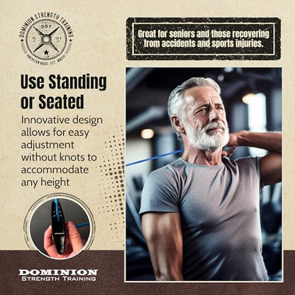 Shoulder Pulley with Over The Door Hook - Improve Shoulder Mobility and Range of Motion - Scratch Resistant Padding to Protect Your Door