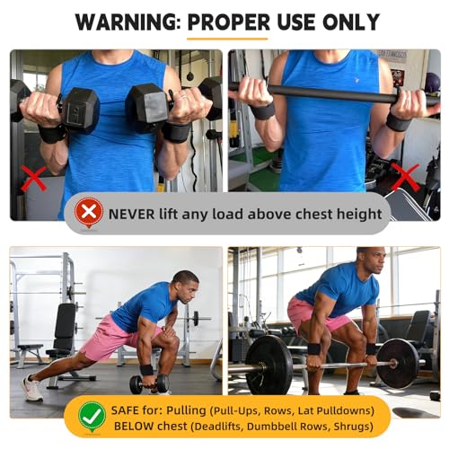 GPANDAG 330LB Weight Lifting Hooks and Lifting Grips for Men and Women(2 Pair), Heavy Duty Lifting Strap Gym Grip for Weightlifting, Deadlifts, Pull-Ups, Strength Training, Wrist Wraps Hook for Seniors