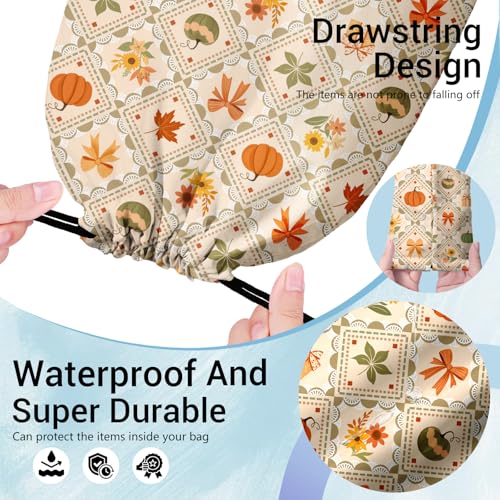 Gymnastics Grip Bag Lightweight Small Drawstring Grip Bags for Gymnasts - color: Autumn Harvest-yellow