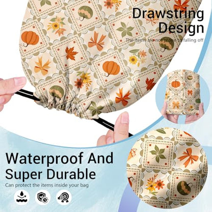 Gymnastics Grip Bag Lightweight Small Drawstring Grip Bags for Gymnasts - color: Autumn Harvest-yellow