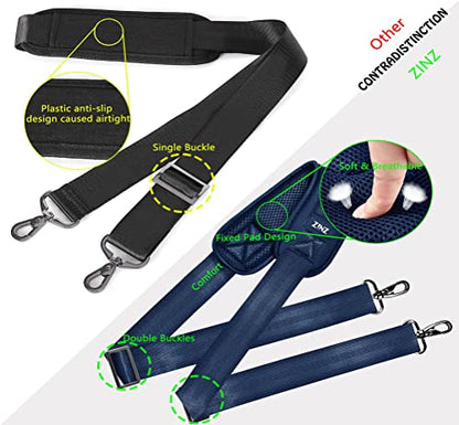 ZINZ Shoulder Strap 58" Ultra-Thick Fixed Padded and Adjustable Buckles Crossbody Strap for Briefcase Laptop Bag Luggage - color: Blue