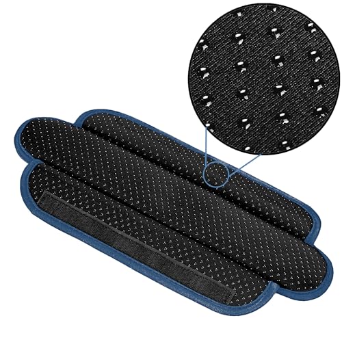 Ultra Thick & Breathable Universal Shoulder Pad Cushion for Bag - Long & Comfort - color: Black&blue