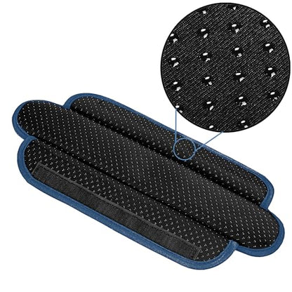 Ultra Thick & Breathable Universal Shoulder Pad Cushion for Bag - Long & Comfort - color: Black&blue