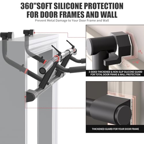 Ally Peaks Pull Up Bar for Doorway，Adjustable Handle Width Pullup Bar with 2Pcs Exercise Resistance Bands，New 2026 Upgraded At Home Workout Equipment Chin Up Bar，Multiple Original U.S. Patents