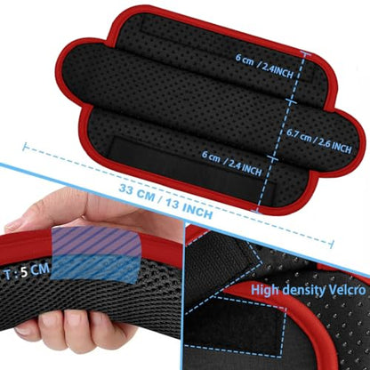 ZINZ 2-Pack Universal Shoulder Pad with Ultra thick Cushion for Bag Luggage Bag Crossbody, Plus Long & Anti-Slip & Breathable,Black-Wine edge-2Pack - color: Black-wine Edge-2pack