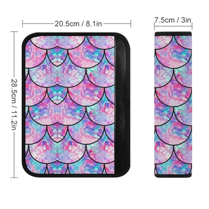2PCS Universal Fit Car Seat Belt Pad for Kids, Most Cars, Mermaid Scales Gradient Seat Belt Cushion, Shock Absorption - color: Pattern 472