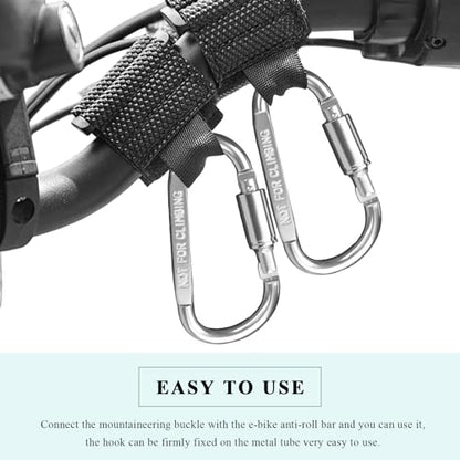 2PCS Hook for Hanging Helmet Goggle Headsets Bags, Heavy Duty Carabiner Clip, Adjustable Strap Hook for Scooter (Silver) - color: Silver