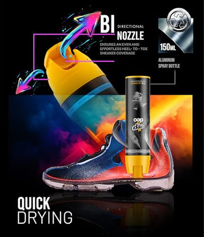 Crep Protect Shoe Deodorizer Spray - Foot & Shoe Odor Eliminator for Smelly Shoes, Sneakers, Boots, Suede & Nubuck - 24-Hour Freshness, Refreshing Scent (Vanquish, 5.07oz)