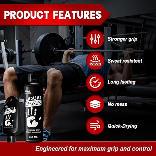 Liquid Chalk 2 oz & 12 oz, Mess-Free Gym Chalk for Lifting | Pro Grade, Quick-Drying Grip for Weightlifting, Gymnastics, Rock Climbing & Dancing - style: 2 oz - 8 Pack