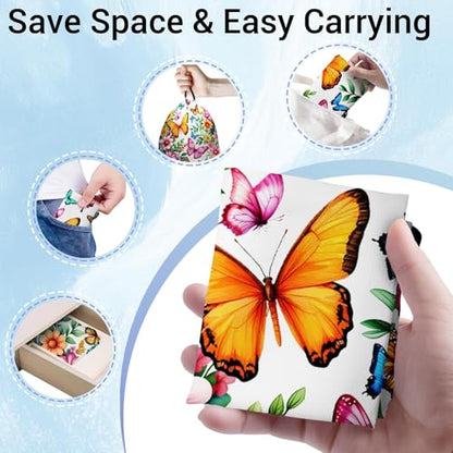 Gymnastics Grip Bag Lightweight Small Drawstring Grip Bags for Gymnasts - color: Colorful Butterfly-multi