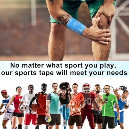 MiniInflat 2 Pcs Christian Cross Athletic Tape Sports Tape 2in x 23ft Religion Jesus Wrist Wrap for Soccer Football Baseball, Gift for Graduation Teacher Nurses Week Pentecost(Blue,Proverbs) - color: Blue, style: Proverbs