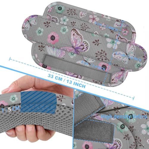 ZINZ 2-Pack Universal Shoulder Pad with Ultra thick Cushion for Bag Luggage Bag Crossbody, Plus Long & Anti-Slip & Breathable,Butterfly-2pack - color: Butterfly-2pack