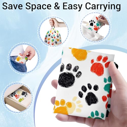 Gymnastics Grip Bag Lightweight Small Drawstring Grip Bags for Gymnasts - color: Animal Paws-multi