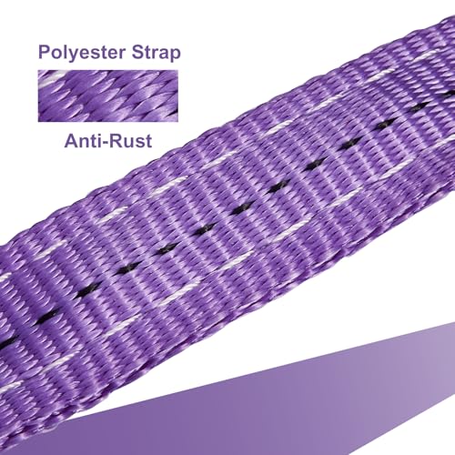 Pindex 5ft 3t Chain Sling for Lifting, 6610lbs Polyester Strap Lifting Sling Chain Hoist with G80 Alloy Steel 4 Legs Grab Hook and Adjuster, Adjustable Length and Angle for Safe Towing - size: 5Ft 3T Polyester